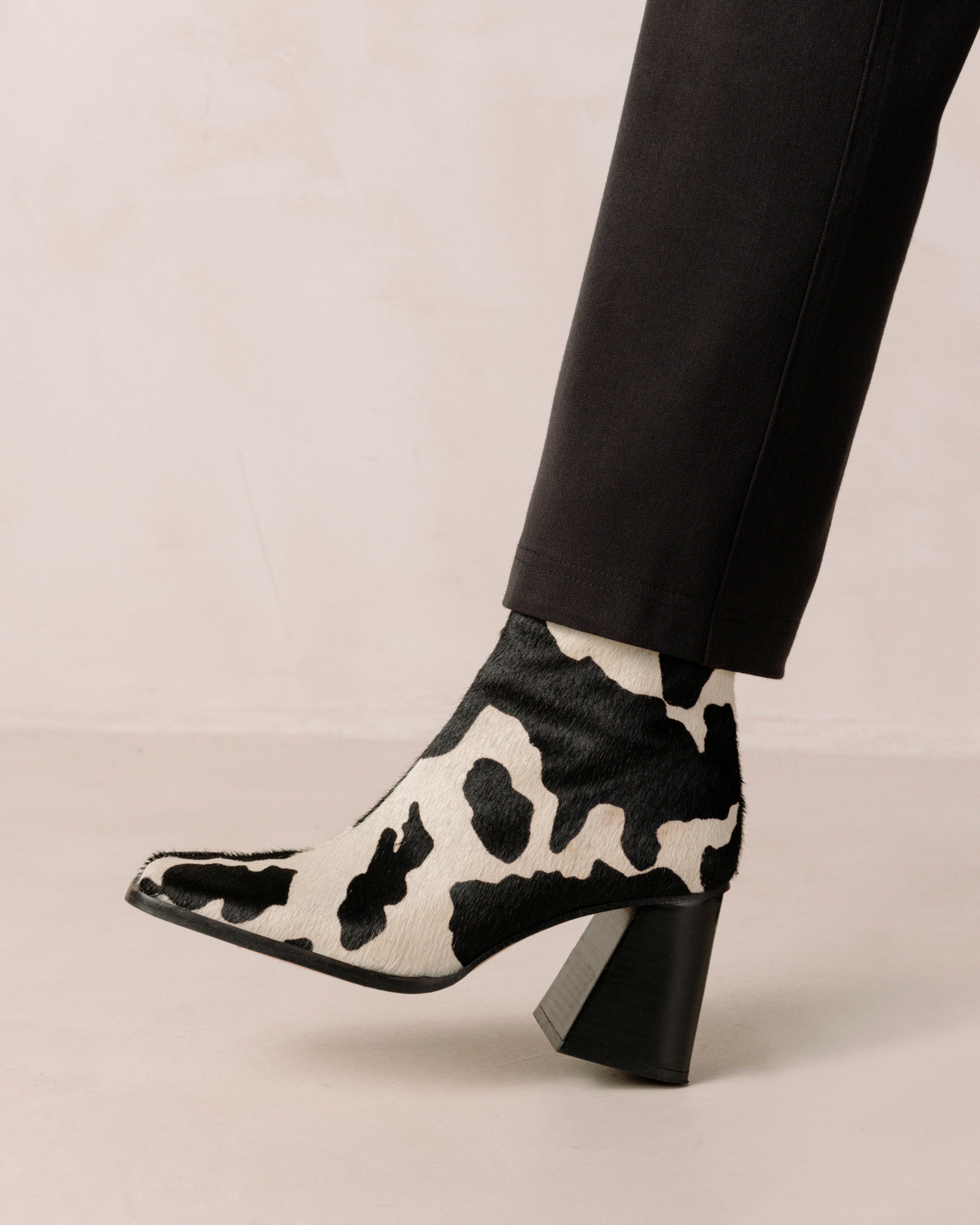 South Cow - Cow Print Leather Boots | ALOHAS