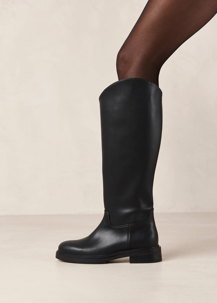 Carson Black Vegan Leather Boots