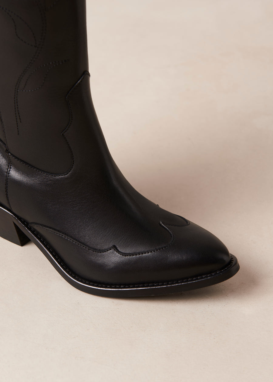 Liberty Black Leather Boots