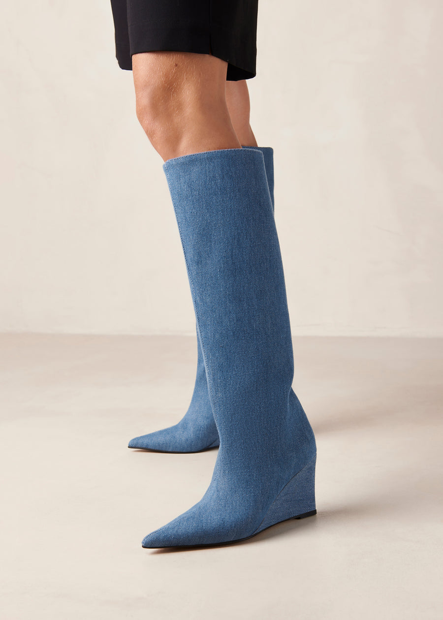 Gale Denim Blue Boots