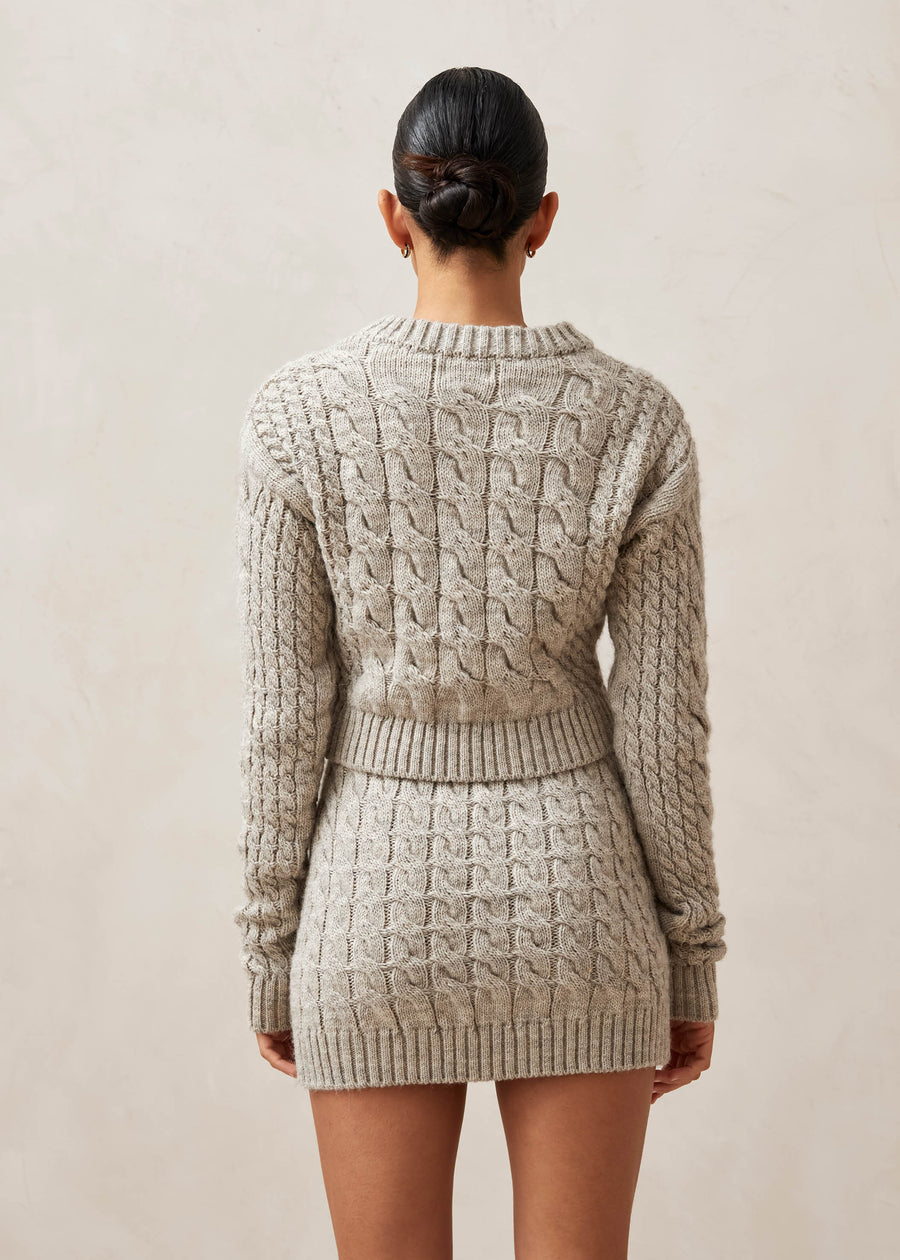 Blossom Gray Tricot Sweater