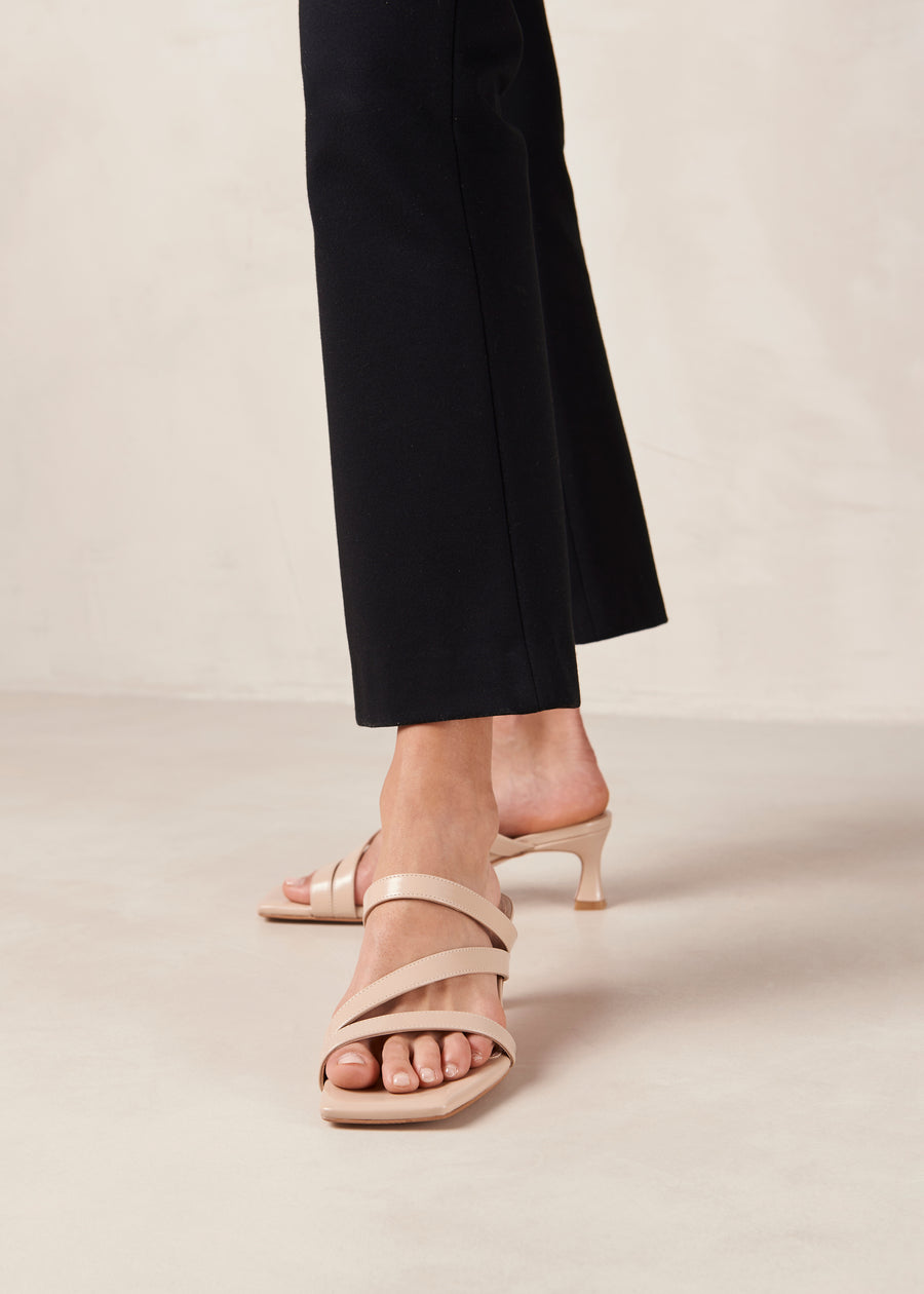 Sonny Lucid Tahini Beige Vegan Leather Sandals
