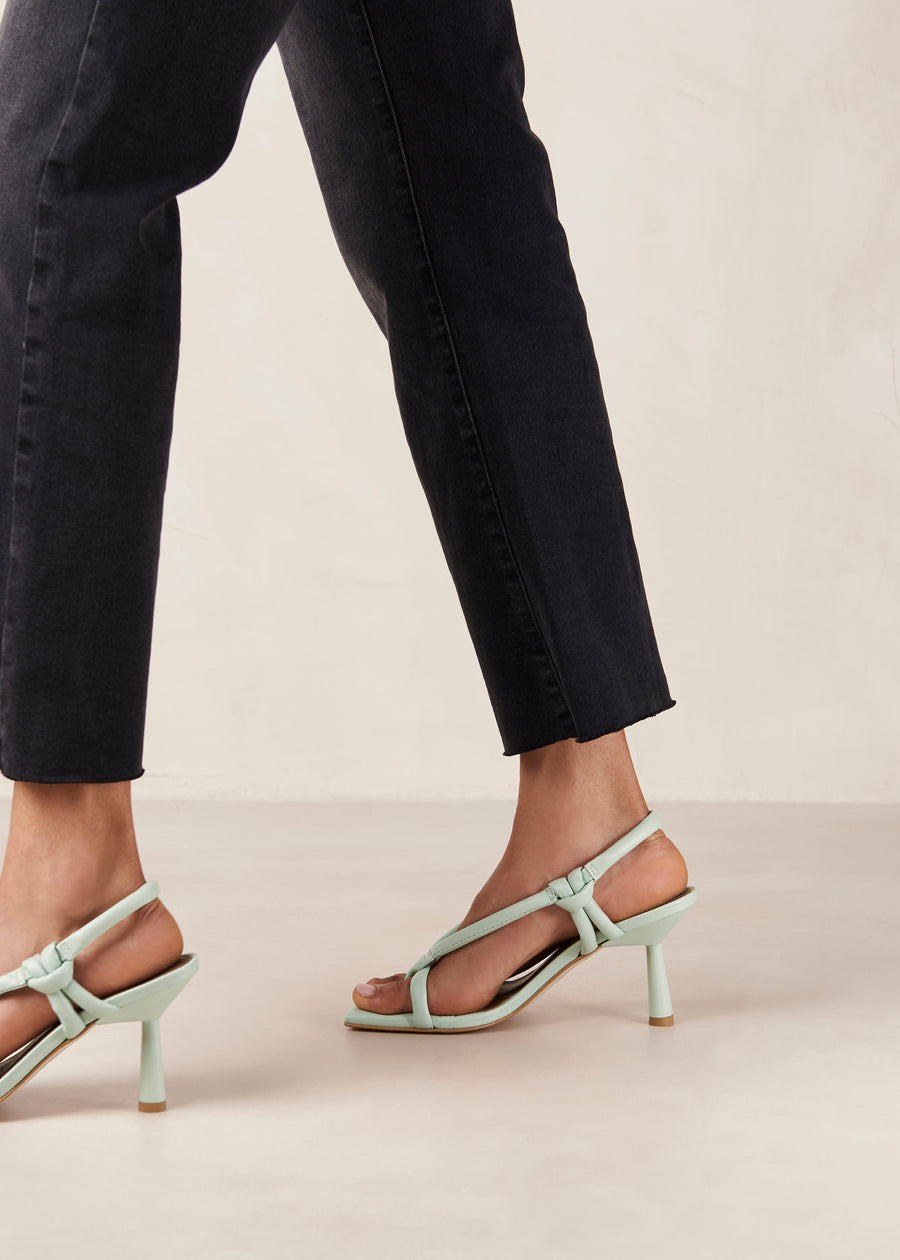 Sheila Lush Green Leather Sandals
