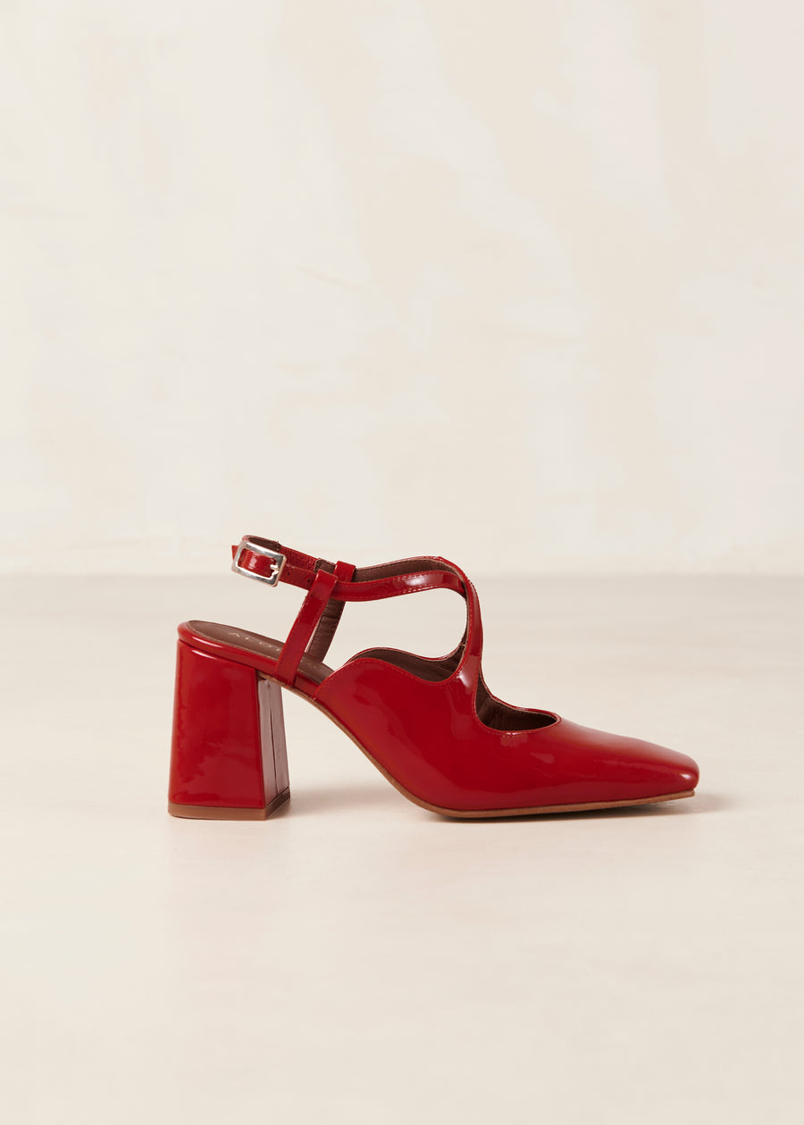 Reggie Onix Red Leather Pumps