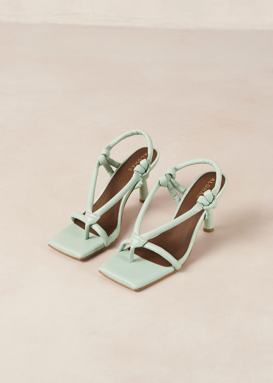 Sheila Lush Green Leather Sandals