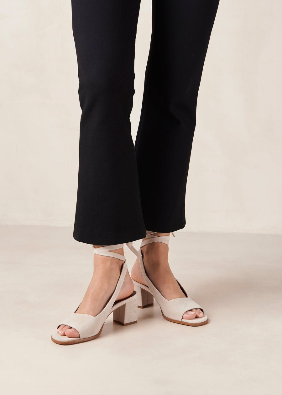 Lille Suede Pearl Leather Mules