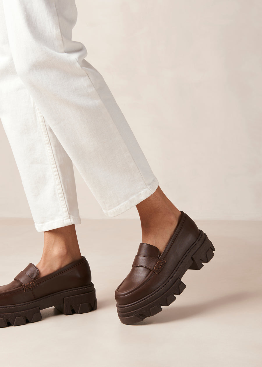 Trailblazer Brown Leather Loafers