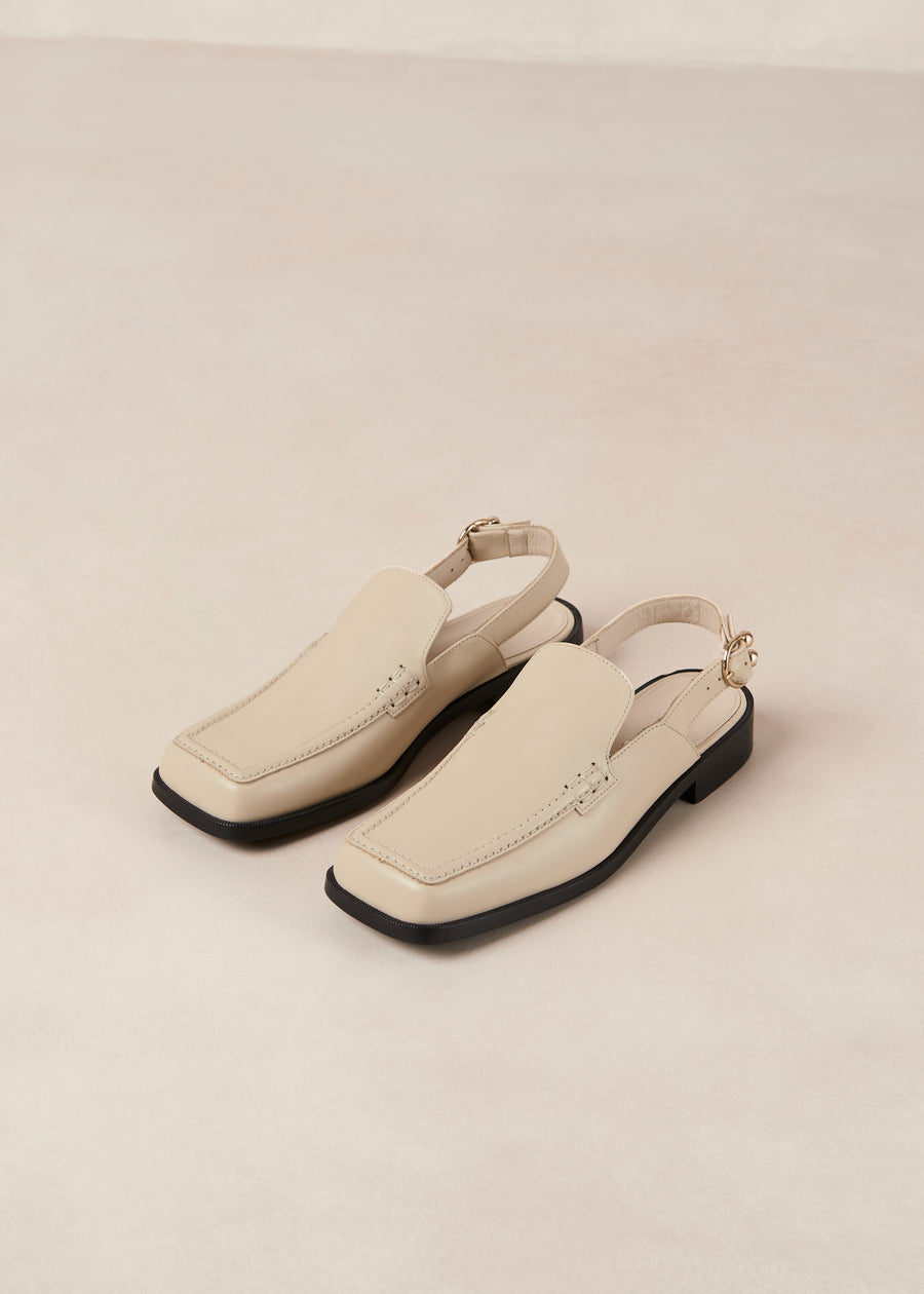 Abe Cream Leather Loafers