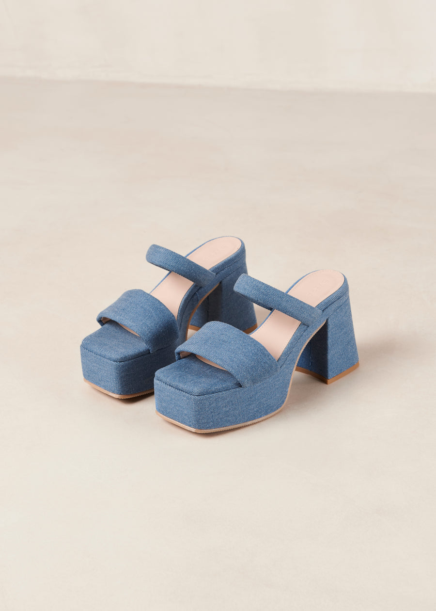 Viviana Denim Blue Denim Sandals