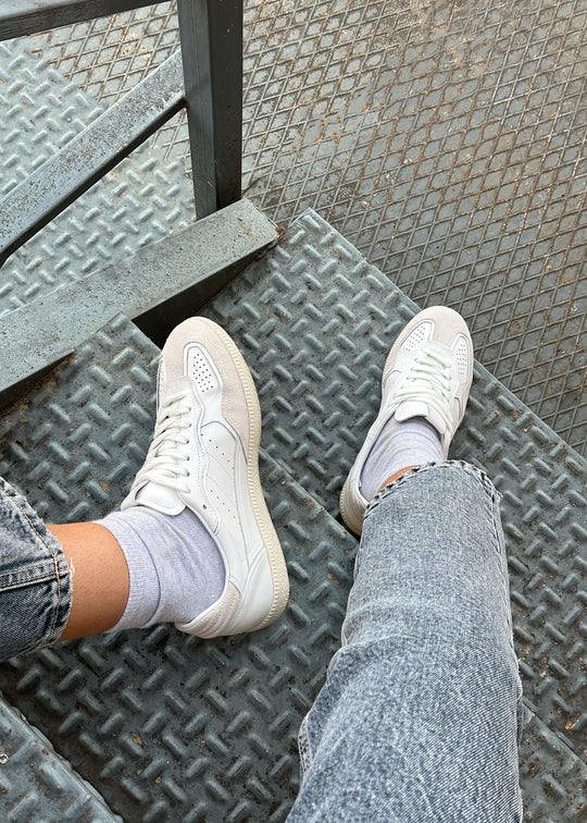 Tb.490 Light Grey Leather Sneakers