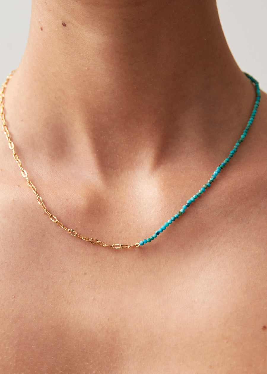 Junie Blue 18k Gold Plated Sterling Silver Necklace