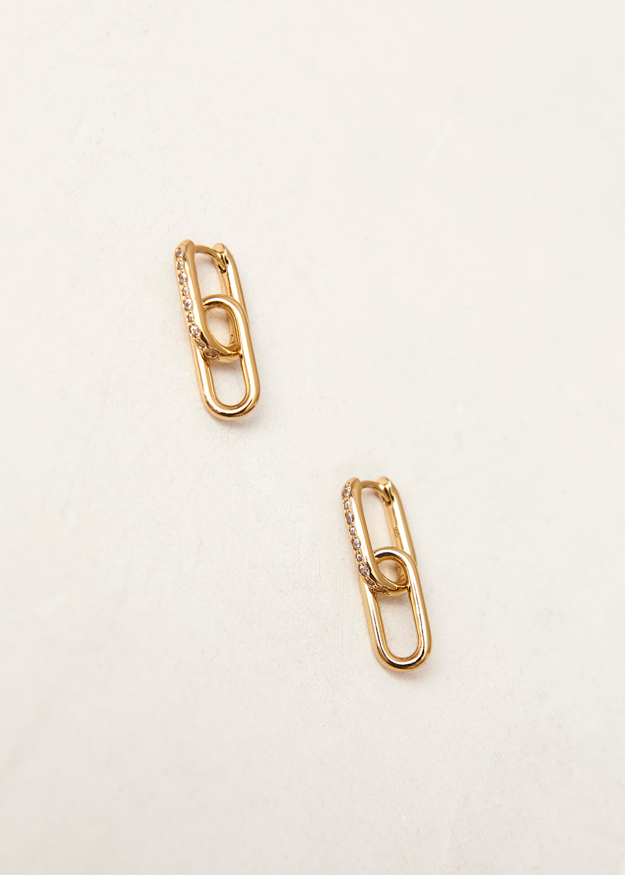 Pascal White 18k Gold Plated Sterling Silver Earring