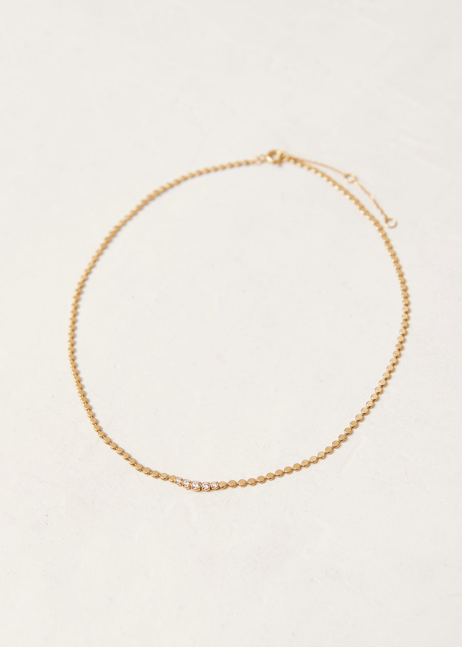 Wilda White 18k Gold Plated Sterling Silver Necklace