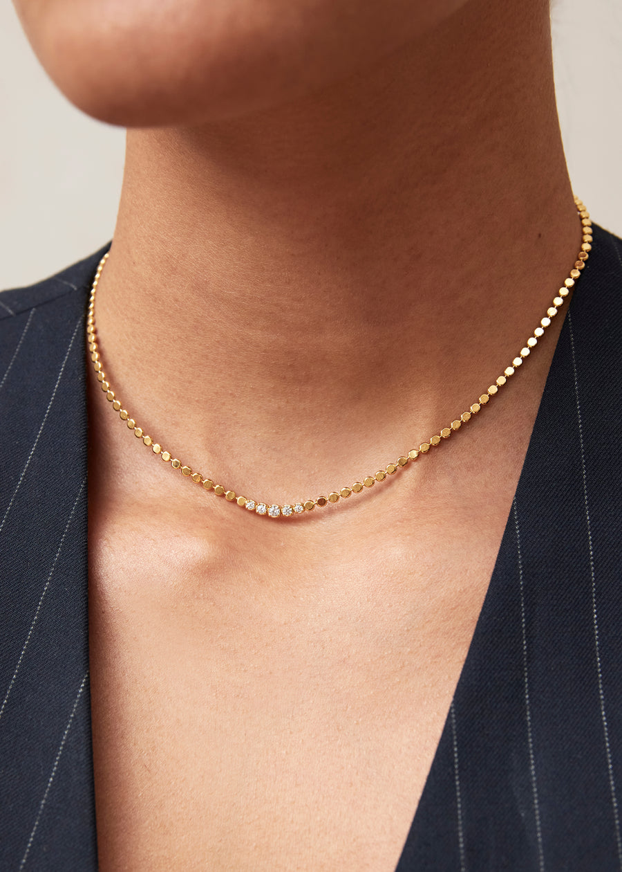 Wilda White 18k Gold Plated Sterling Silver Necklace