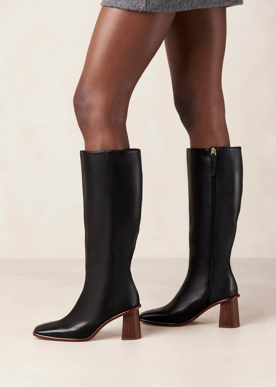 East Black Leather Boots