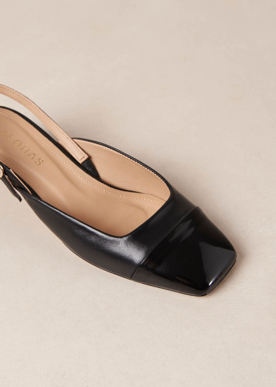 Lindy Bliss Black Leather Pumps