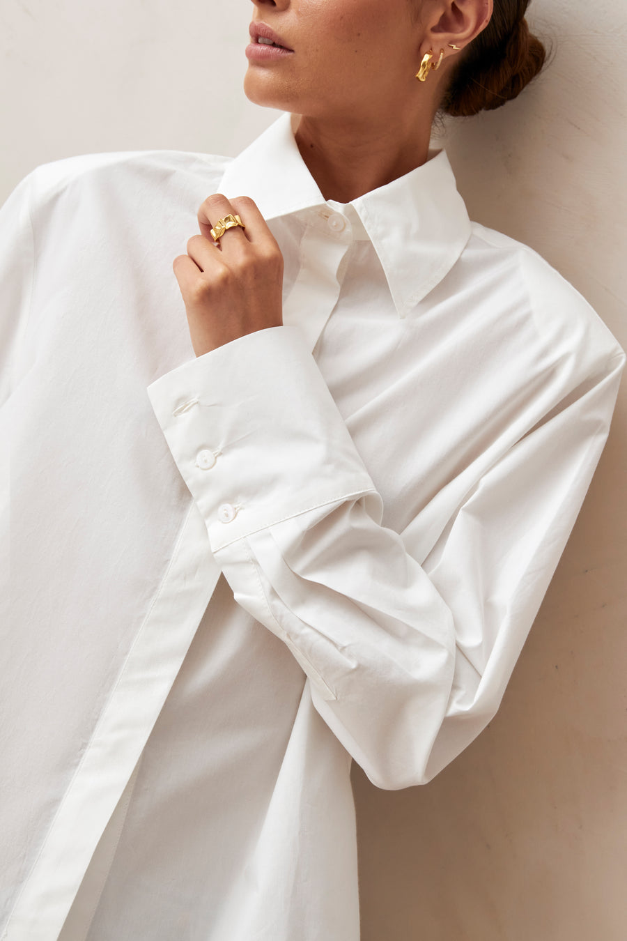 Abule - White Cotton Shirt | ALOHAS