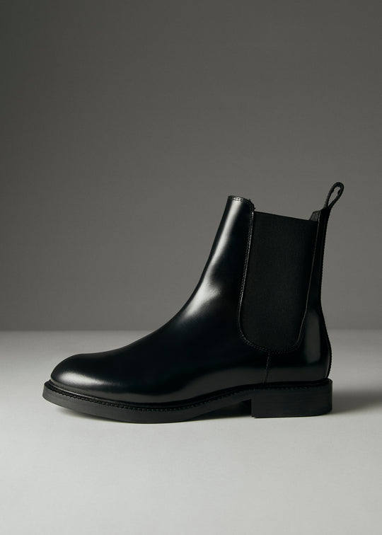 Lanz Black Leather Ankle Boots