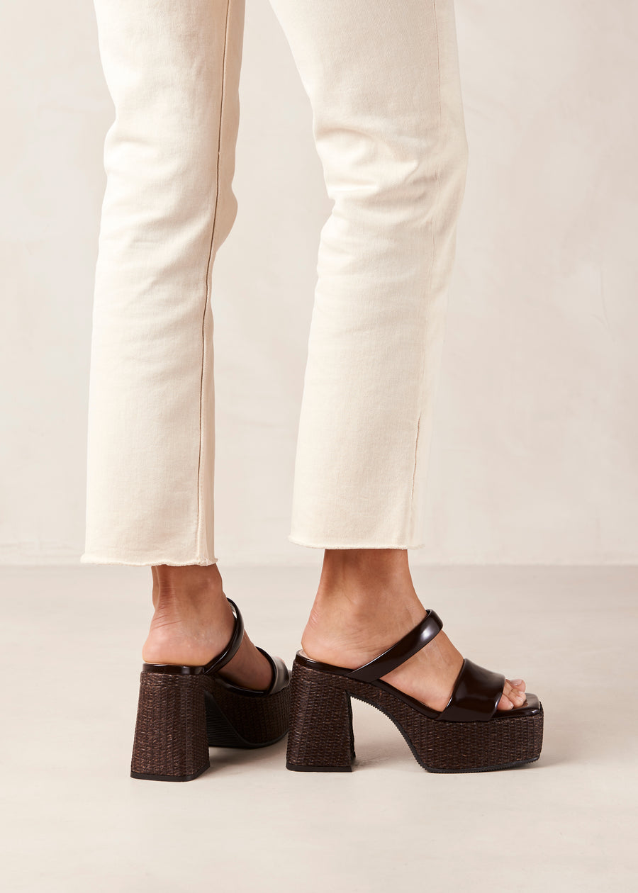 Viviana Lucid Umber Brown Vegan Leather Sandals