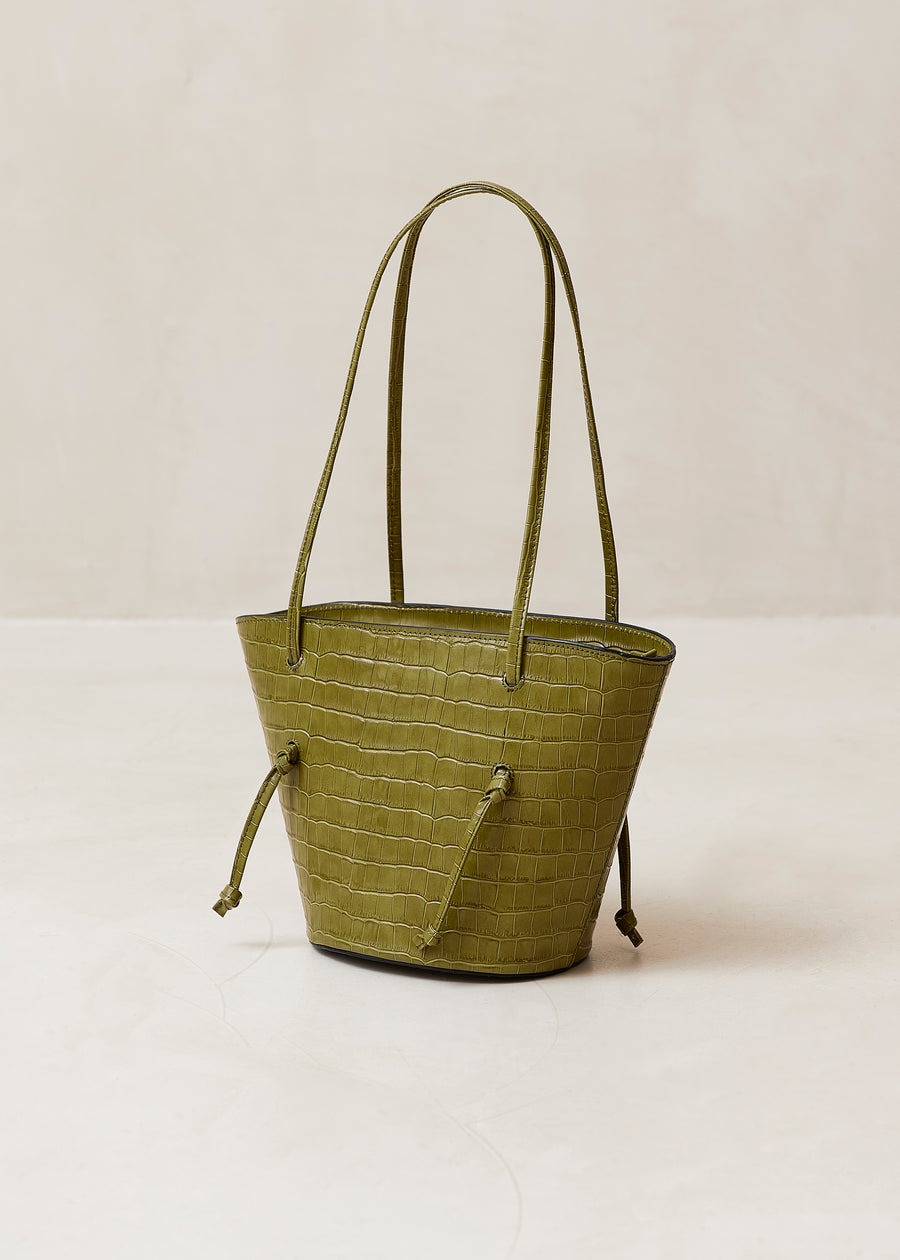 The Tangle Alli Green Leather Shoulder Bag