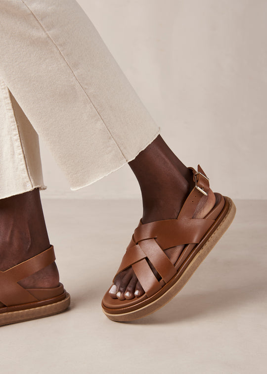 Trunca Tan Leather Sandals