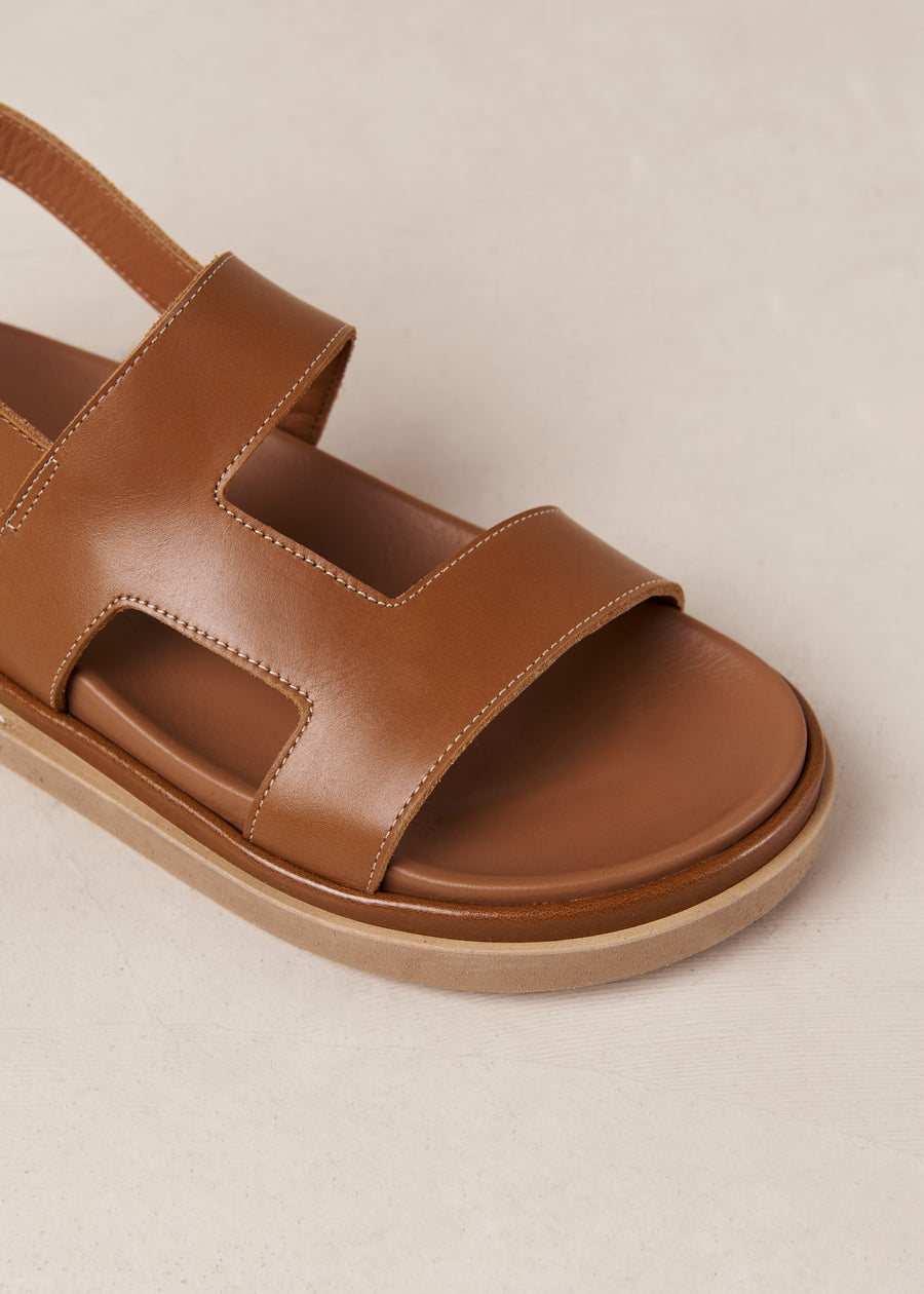Lorelei Tan Leather Sandals