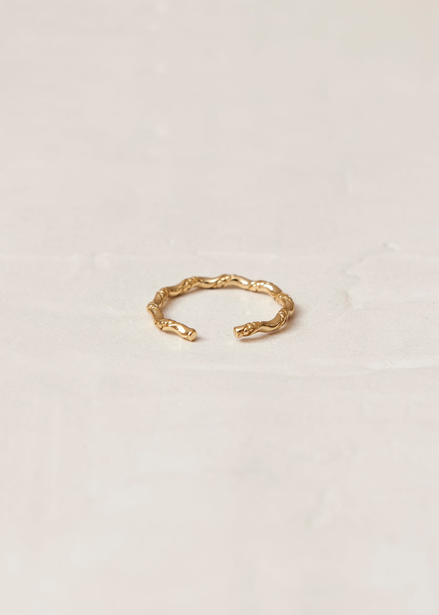 Rhizome 18K Gold Plated Sterling Silver Ring