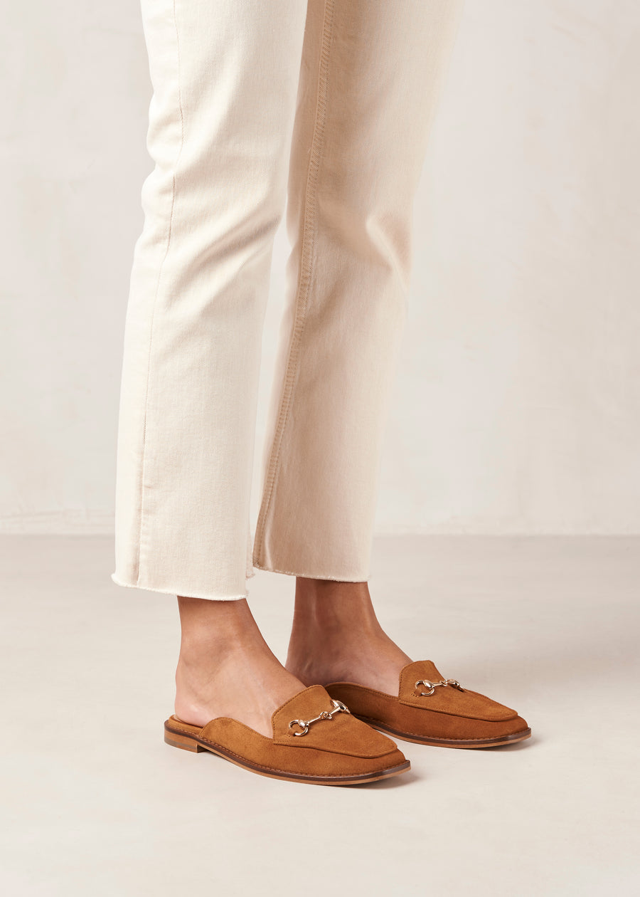 Kais Suede Adobe Leather Mules