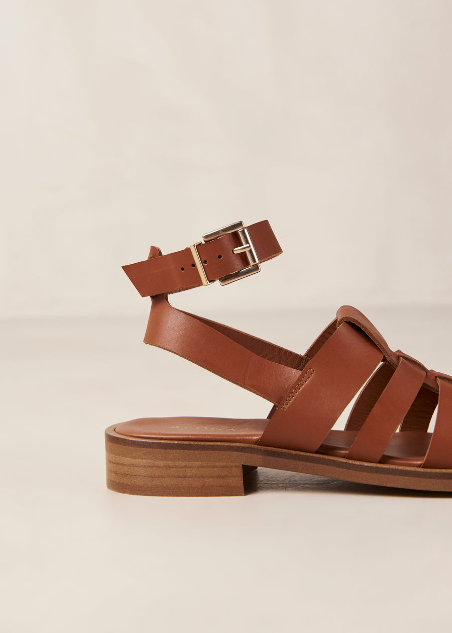 Perry Tan Leather Sandals