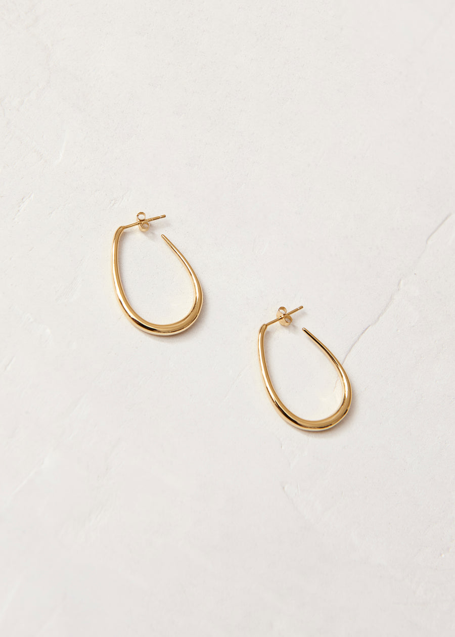 Reinassance 18K Gold Plated Sterling Silver Earring