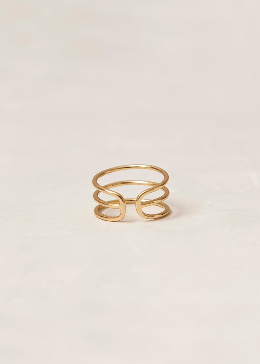 Viking 18K Gold Plated Sterling Silver Ring