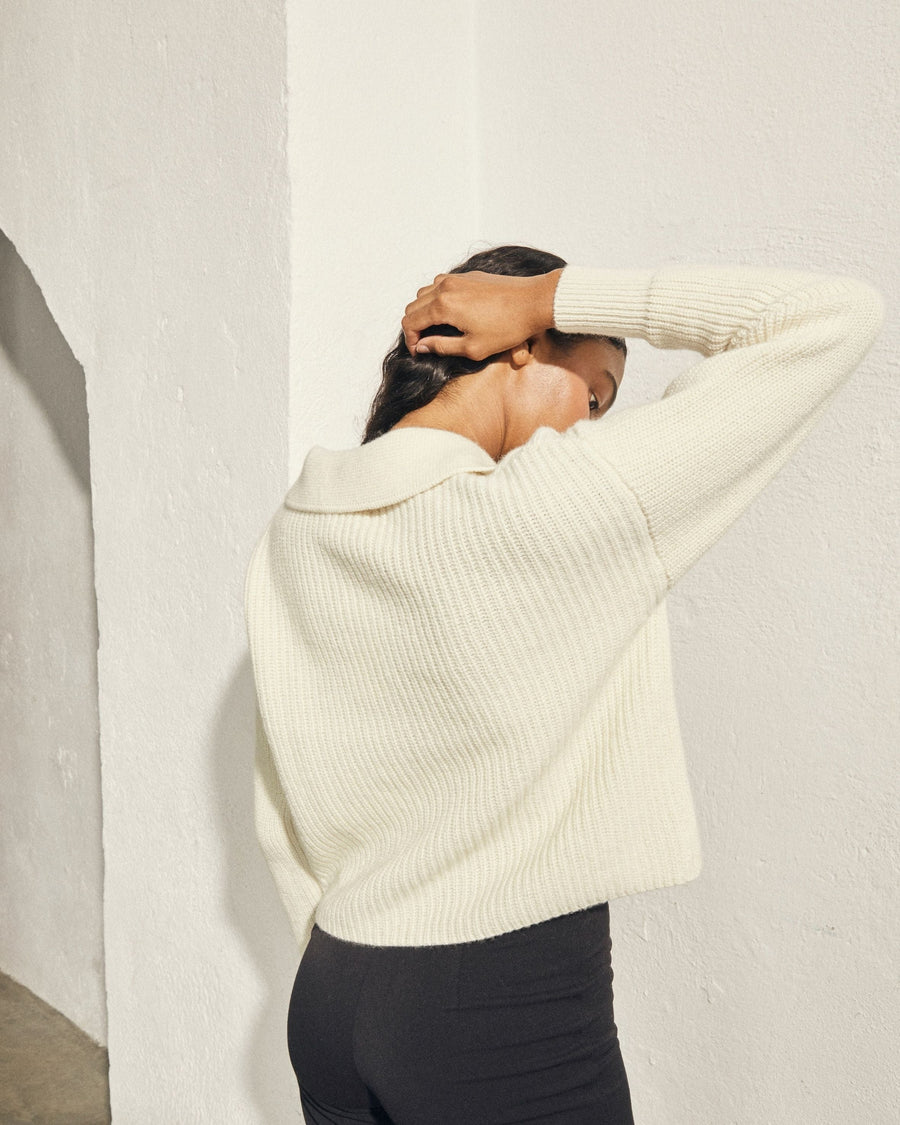 Airliner Cream Tricot Sweater sweaters ALOHAS