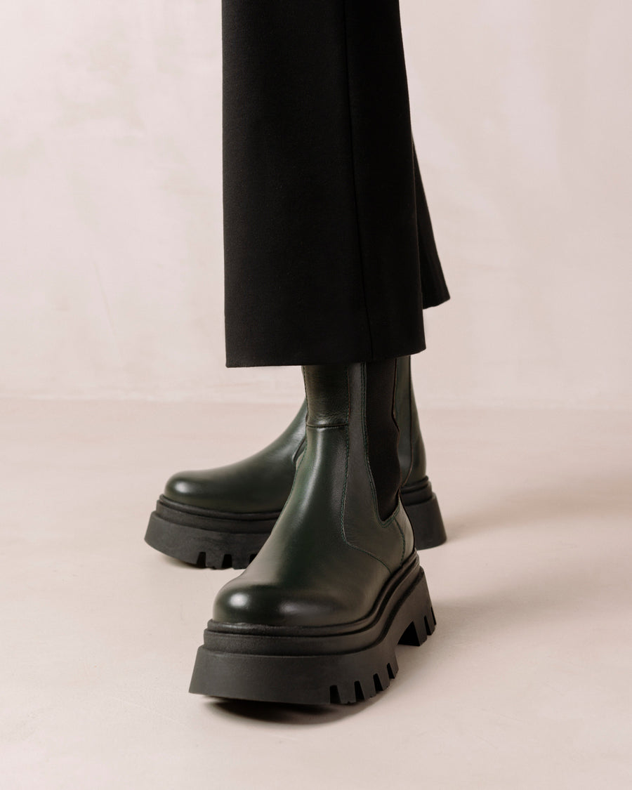 All Rounder Jade Green Ankle Boots ALOHAS