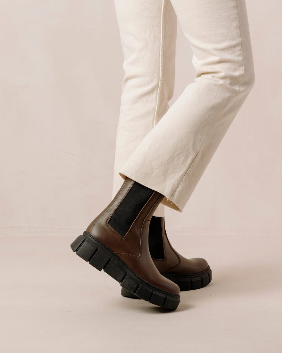 Armor Coffee Brown Ankle Boots ALOHAS