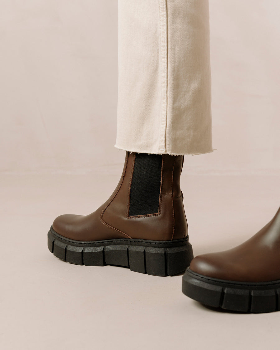 Armor Coffee Brown Ankle Boots ALOHAS