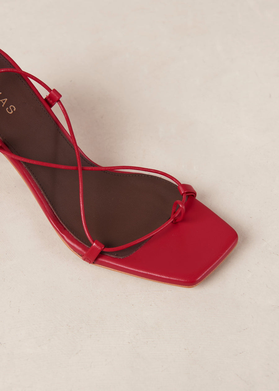 Bellini Red Leather Sandals Sandals ALOHAS