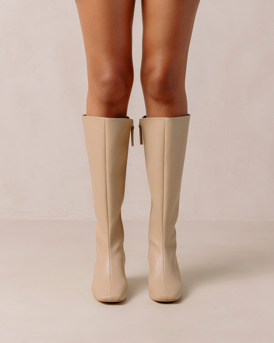 Chalk Tahini Beige Boots Svegan