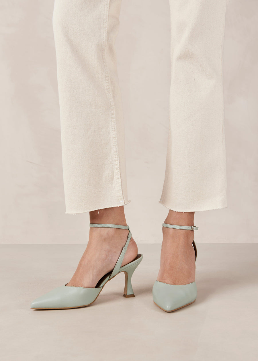 Cinderella Lush Green Leather Pumps Pumps ALOHAS