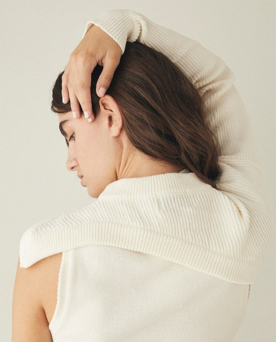 Creator Cream Tricot Sweater Cover ups ALOHAS