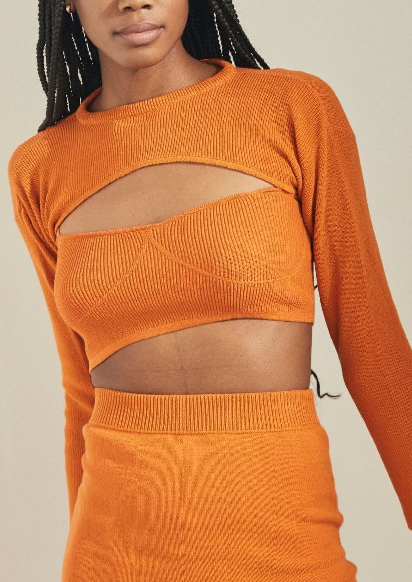 Hustle Top Clementine Orange Cover ups ALOHAS