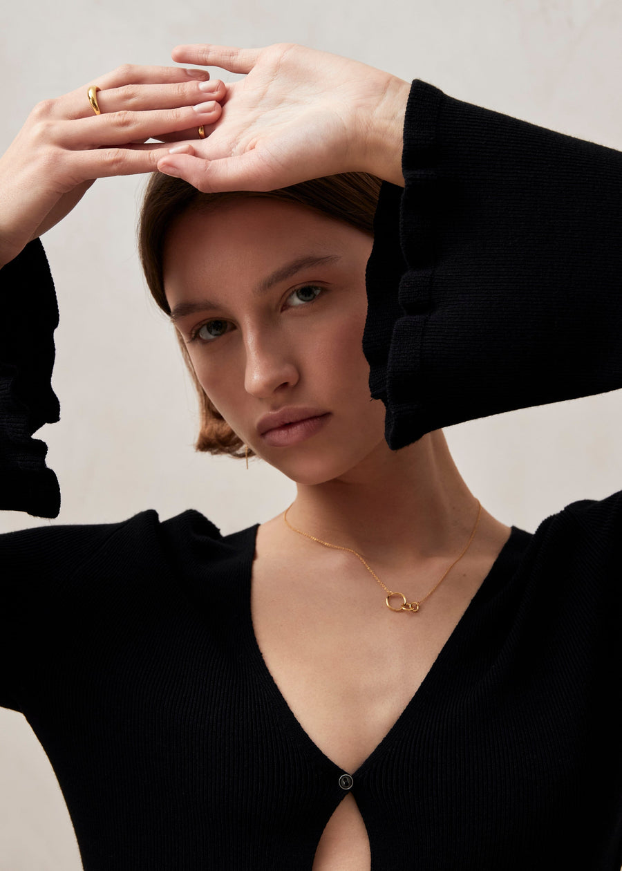 Nomi Black Tricot Cardigan Cardigans ALOHAS