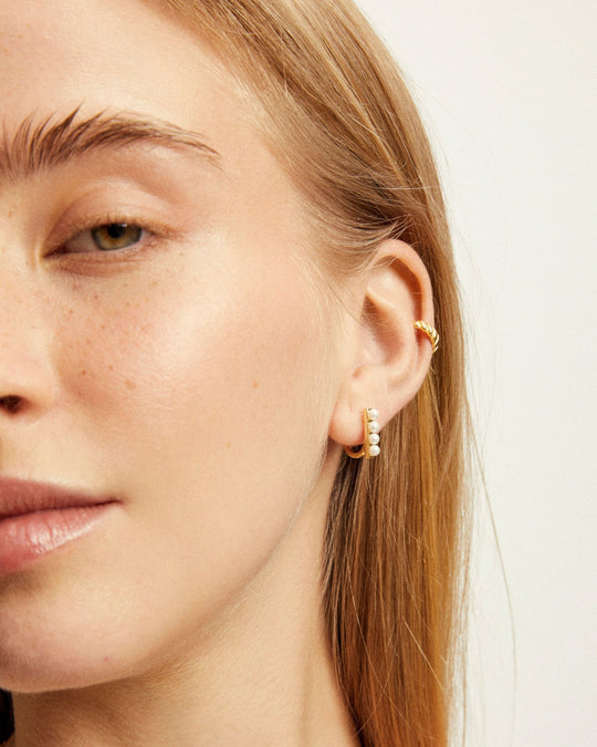 Orion Pearl Earrings Gold