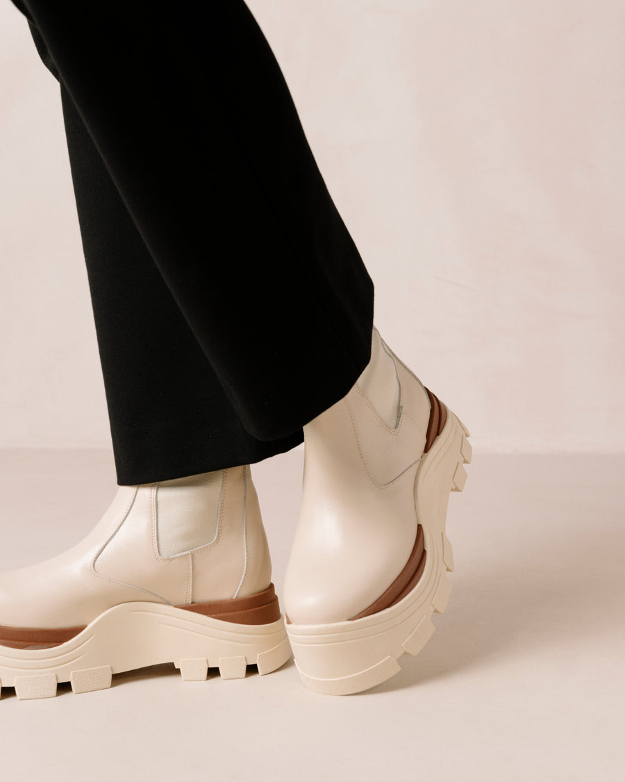 Phoebe Marcona Cream Ankle Boots Ankle Boots ALOHAS