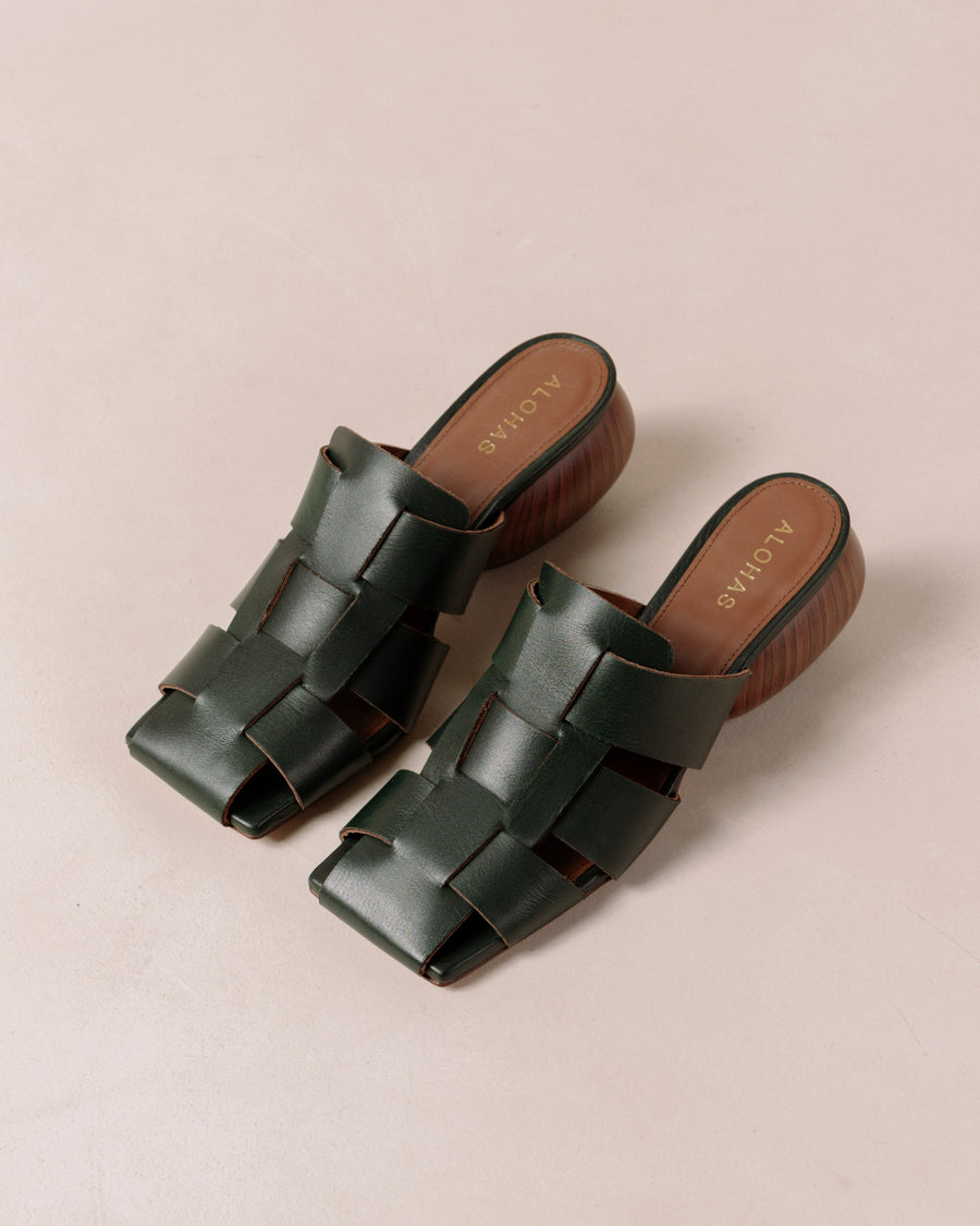 Ruby Jade Green Mules ALOHAS