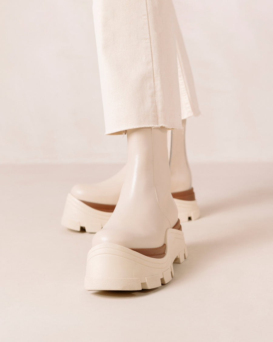 Sapphire Marcona Cream Ankle Boots Ankle Boots ALOHAS