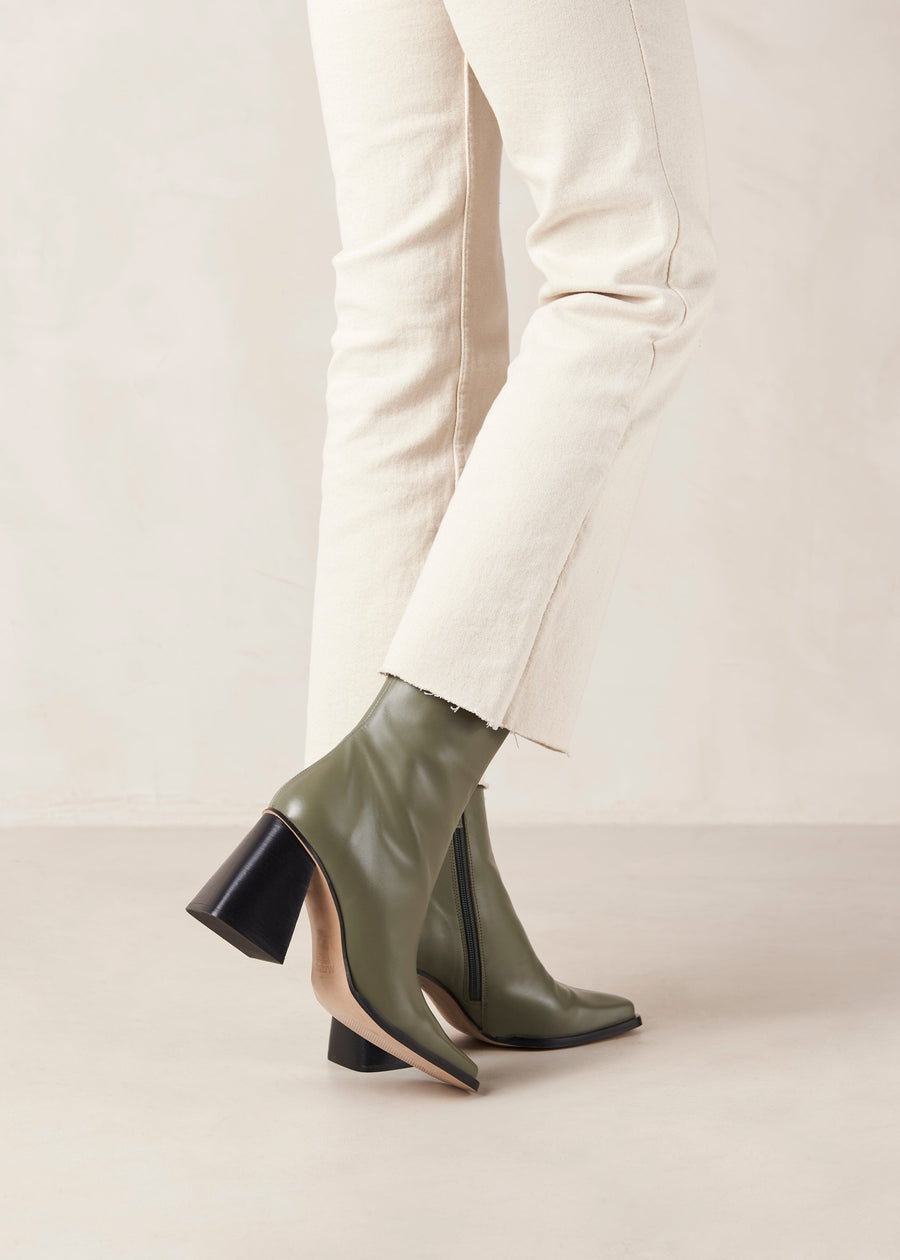South Dusty Olive Ankle Boots ALOHAS