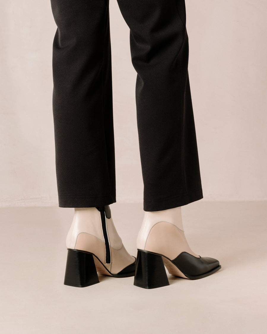 South Patchwork Kaleidoscope Black Ankle Boots ALOHAS
