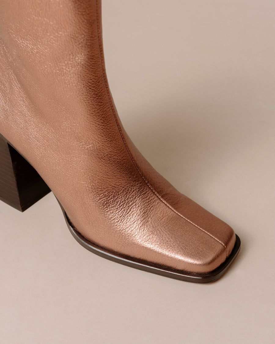 South Shimmer Quartz Pink Ankle Boots ALOHAS