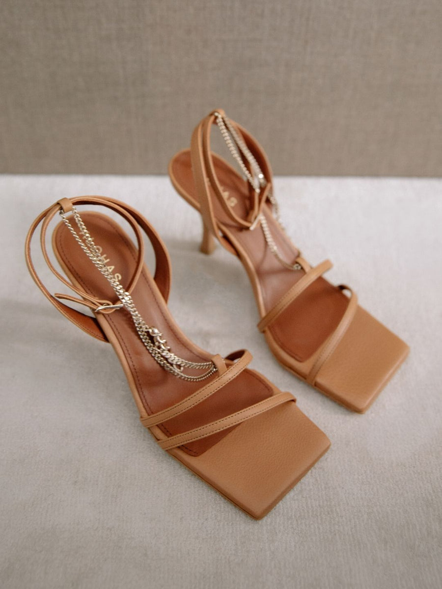 Straps Chain Camel Sandals ALOHAS