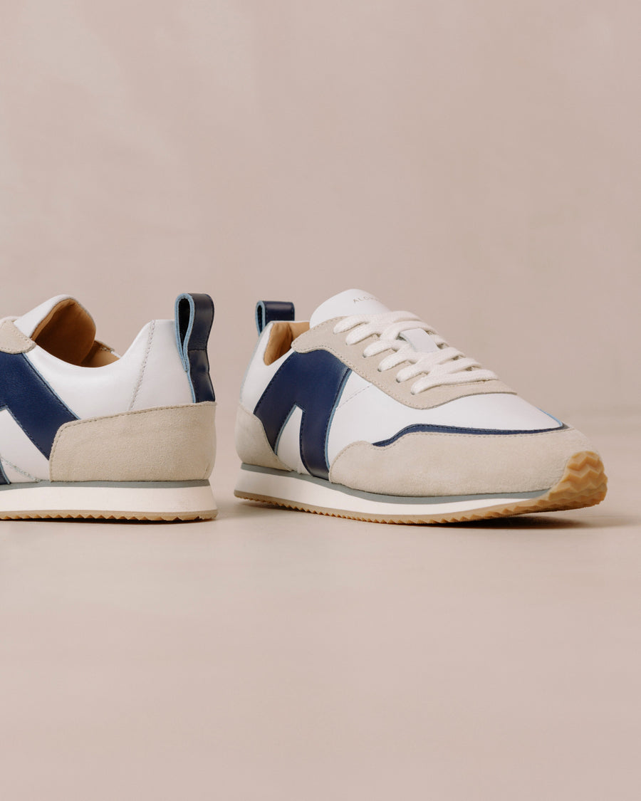 tb.015 Bright White Navy Sneakers ALOHAS